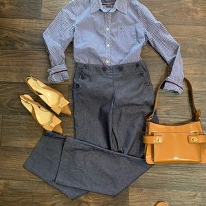 Express Denim Sailor Trouser Size 3/4